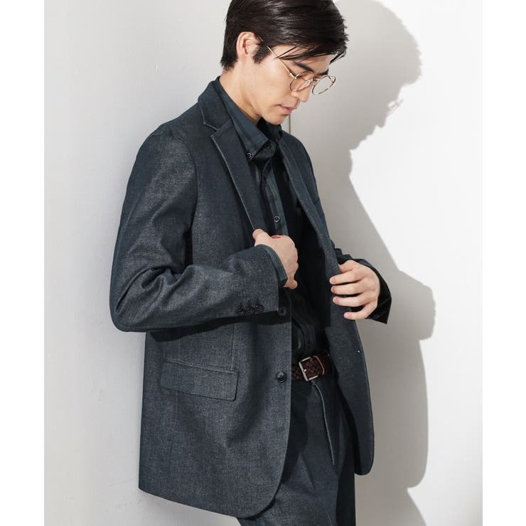 ネイビー(094) | エバーデニムジャケット【色落ちしにくい 洗濯機OK ストレッチ | THE SHOP TK