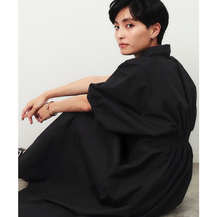 ドルマンスリーブシャツワンピース【洗濯機洗い可】 | OPAQUE.CLIP | 詳細画像1 