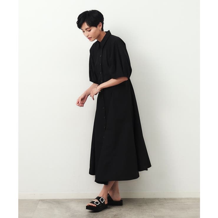 ドルマンスリーブシャツワンピース【洗濯機洗い可】 | OPAQUE.CLIP | 詳細画像3 