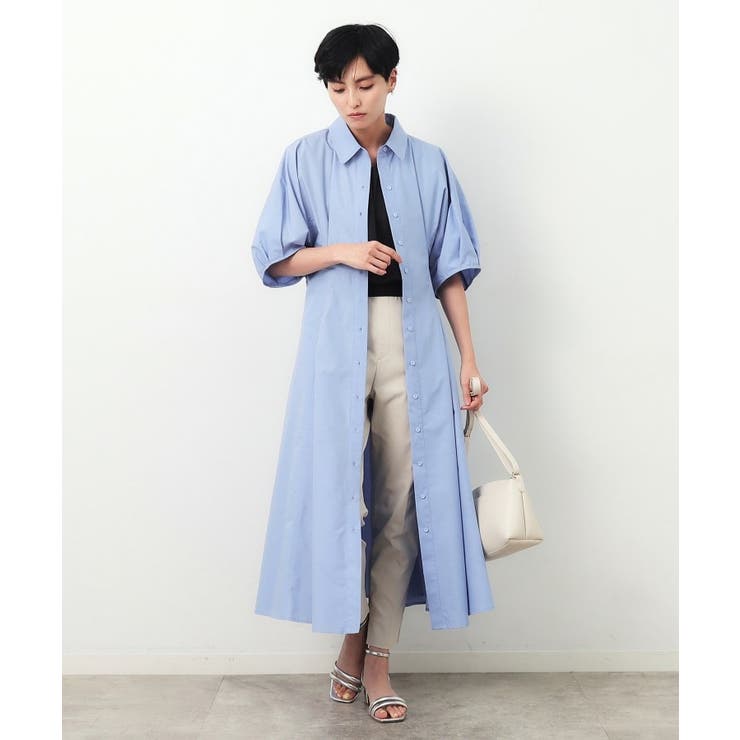 ドルマンスリーブシャツワンピース【洗濯機洗い可】 | OPAQUE.CLIP | 詳細画像8 