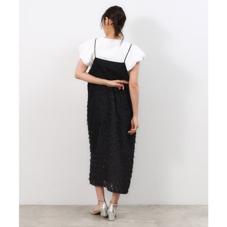 前後2WAYフリンジキャミワンピース【洗濯機洗い可】 | OPAQUE.CLIP | 詳細画像3 