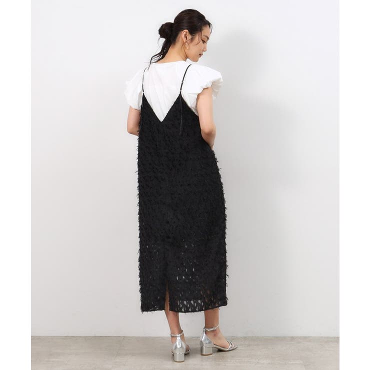 前後2WAYフリンジキャミワンピース【洗濯機洗い可】 | OPAQUE.CLIP | 詳細画像6 