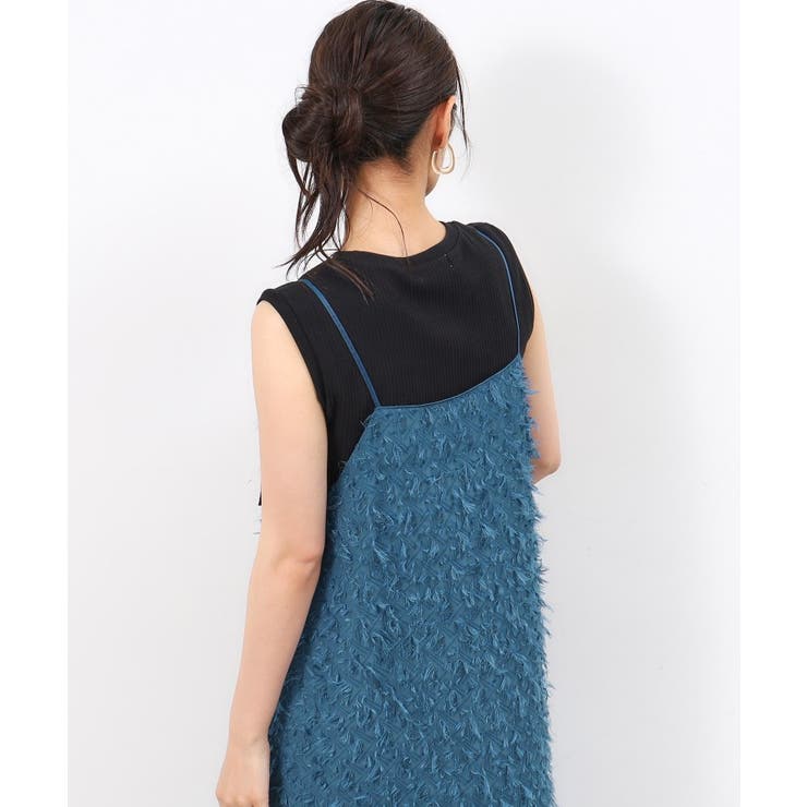 前後2WAYフリンジキャミワンピース【洗濯機洗い可】 | OPAQUE.CLIP | 詳細画像9 