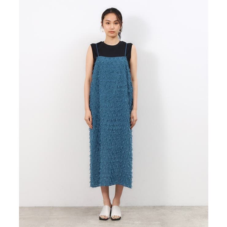 前後2WAYフリンジキャミワンピース【洗濯機洗い可】 | OPAQUE.CLIP | 詳細画像15 