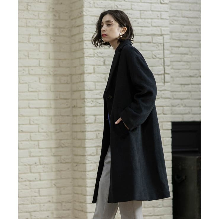 カシミヤ混×大きいサイズ【vintage】マキシ丈ダブルチェスターコート