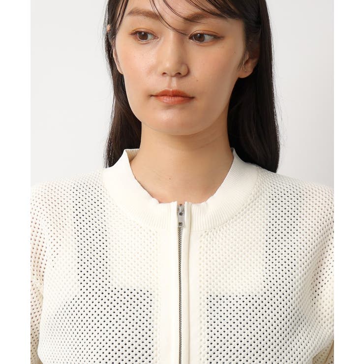 pois ポワ　ダブルメッシュカーディガン　ホワイト Pois ポワ double mesh Cardigan ホワイト - メルカリ