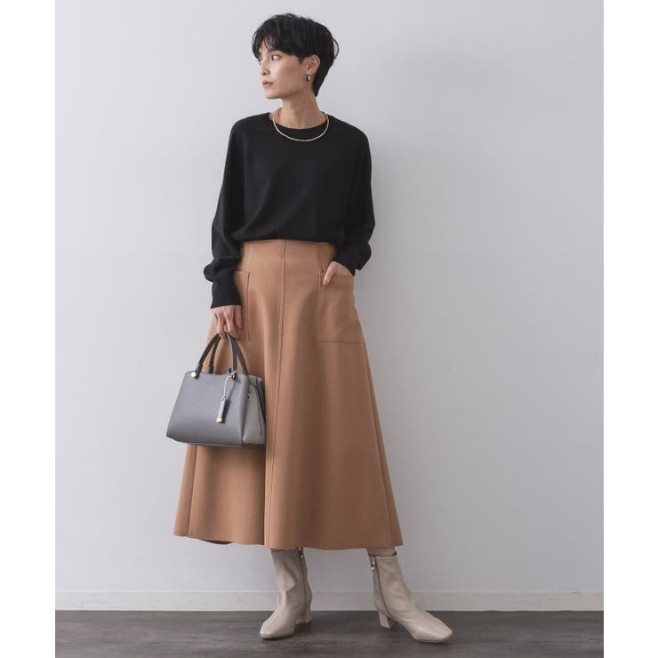 ラグランクルーネックニット エクストラファインメリノウール | OPAQUE.CLIP | 詳細画像39 