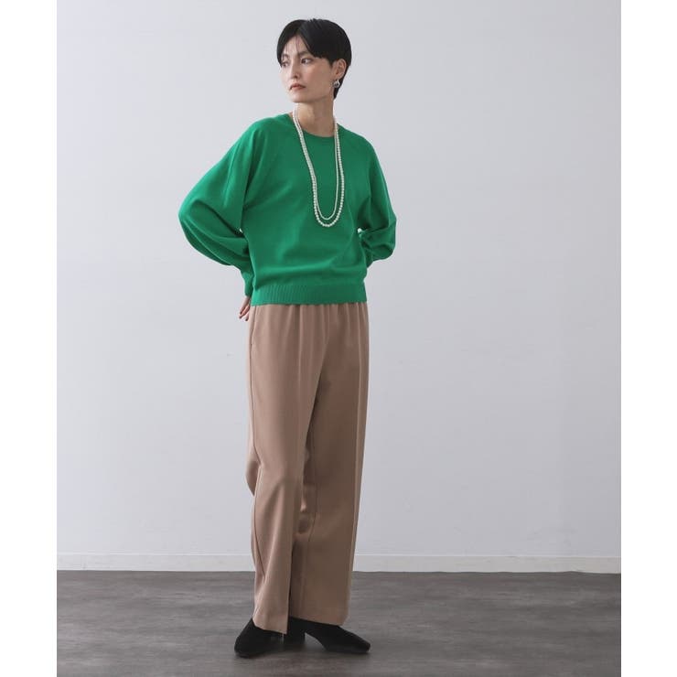 ラグランクルーネックニット エクストラファインメリノウール | OPAQUE.CLIP | 詳細画像65 