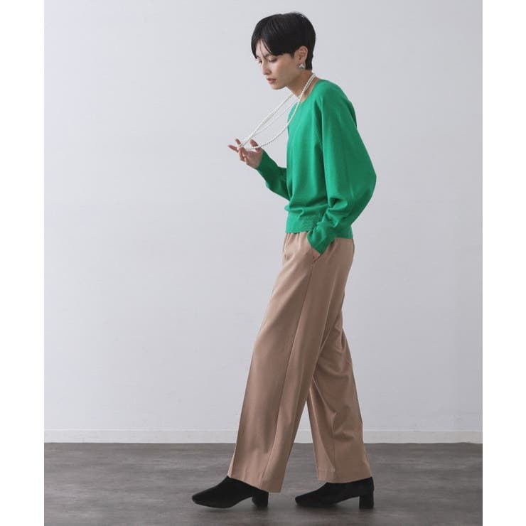 ラグランクルーネックニット エクストラファインメリノウール | OPAQUE.CLIP | 詳細画像66 