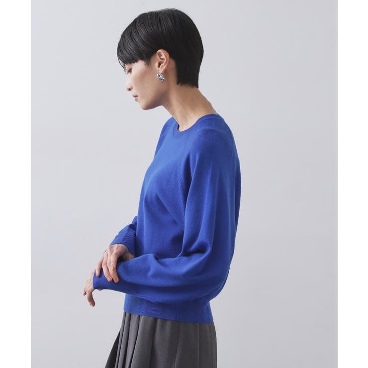 ラグランクルーネックニット エクストラファインメリノウール | OPAQUE.CLIP | 詳細画像69 