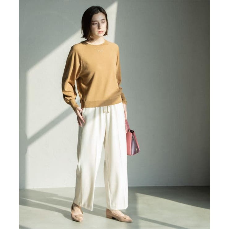 ラグランクルーネックニット エクストラファインメリノウール | OPAQUE.CLIP | 詳細画像10 