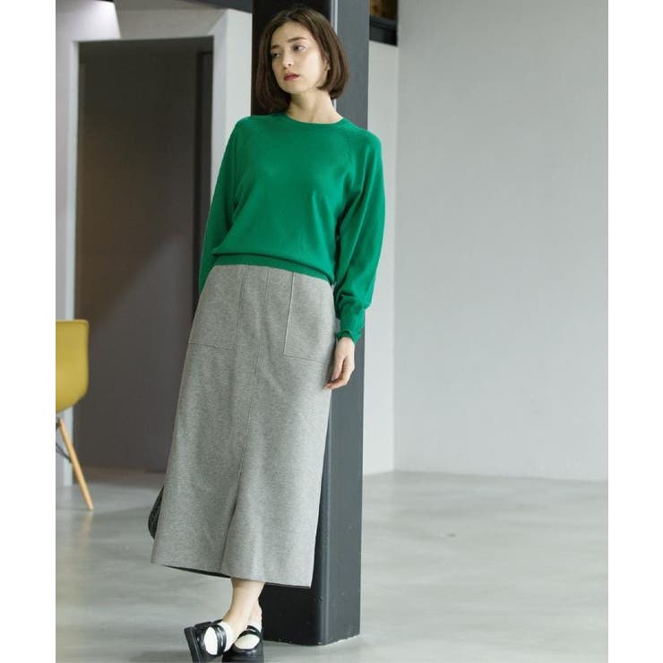 ラグランクルーネックニット エクストラファインメリノウール | OPAQUE.CLIP | 詳細画像30 