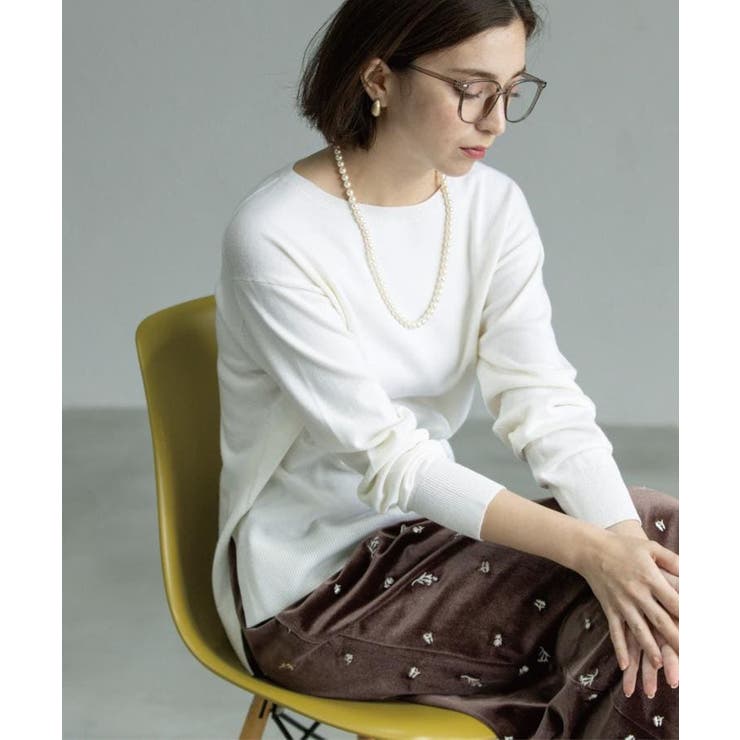 ボートネックニット エクストラファインメリノウール | OPAQUE.CLIP | 詳細画像3 