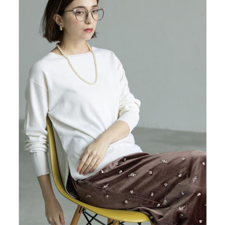 ボートネックニット エクストラファインメリノウール | OPAQUE.CLIP | 詳細画像5 