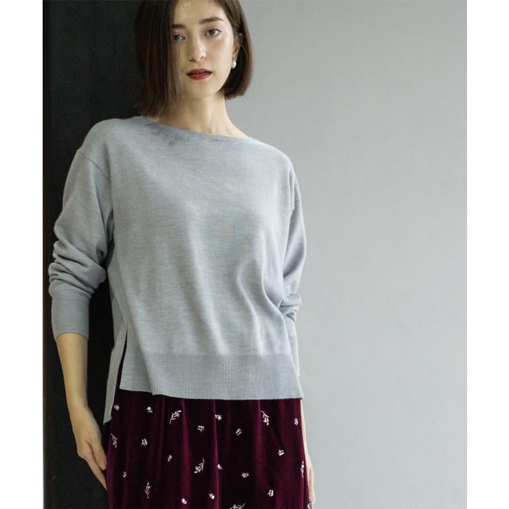 ボートネックニット エクストラファインメリノウール | OPAQUE.CLIP | 詳細画像11 
