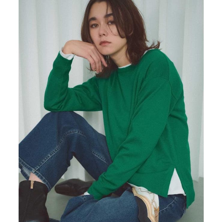 ボートネックニット エクストラファインメリノウール | OPAQUE.CLIP | 詳細画像1 