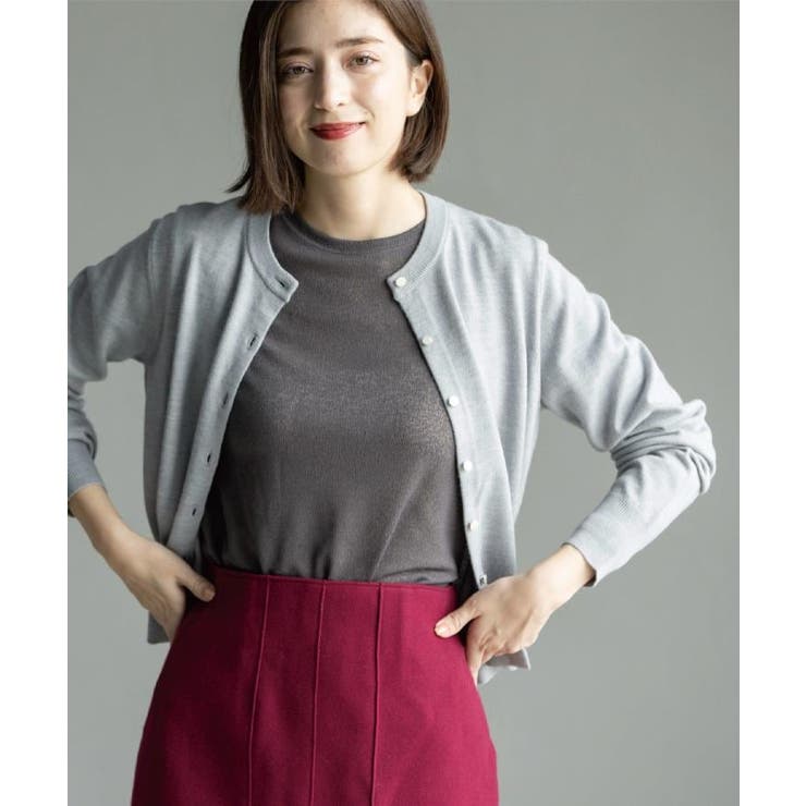 クルーニットカーディガン エクストラファインメリノウール【THEシリーズ 洗濯機… | OPAQUE.CLIP | 詳細画像2 