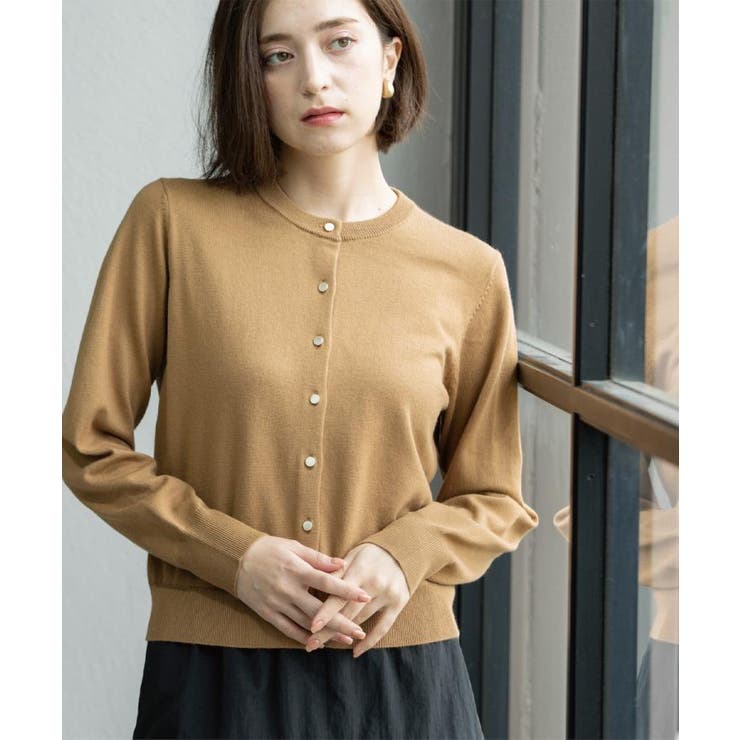 クルーニットカーディガン エクストラファインメリノウール【THEシリーズ 洗濯機… | OPAQUE.CLIP | 詳細画像23 