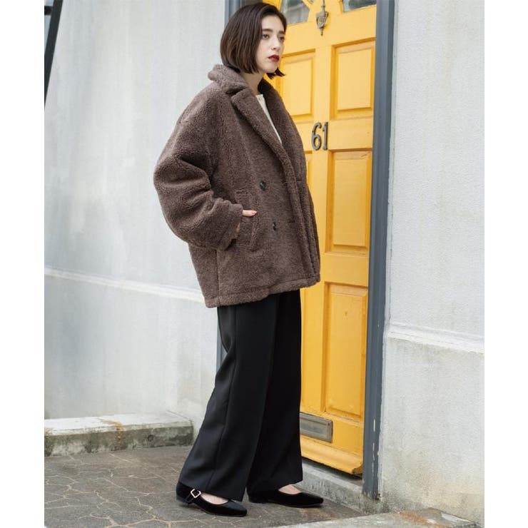 《SS-LLサイズ》ストレッチ美脚イージーワイドパンツ【防シワ/洗濯機洗い可】 | OPAQUE.CLIP | 詳細画像10 