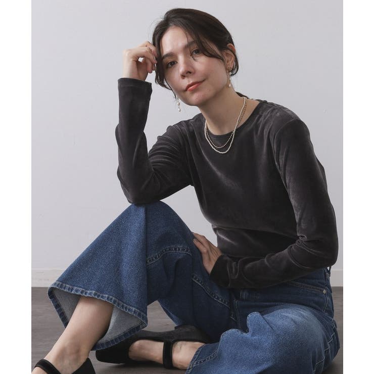 チャコールグレー(014) | フロッキーチュールトップス【洗濯機OK】 | OPAQUE.CLIP