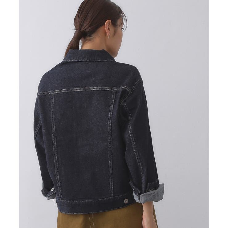 ストレッチデニムジャケット/オーガニックコットン混【洗濯機洗い可】 | OPAQUE.CLIP | 詳細画像9 