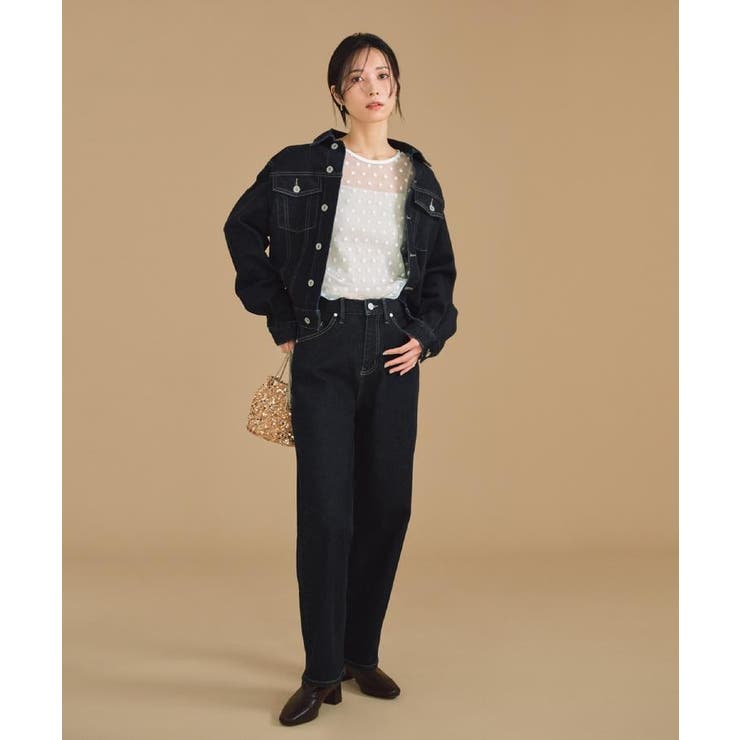 ストレッチデニムジャケット/オーガニックコットン混【洗濯機洗い可】 | OPAQUE.CLIP | 詳細画像8 