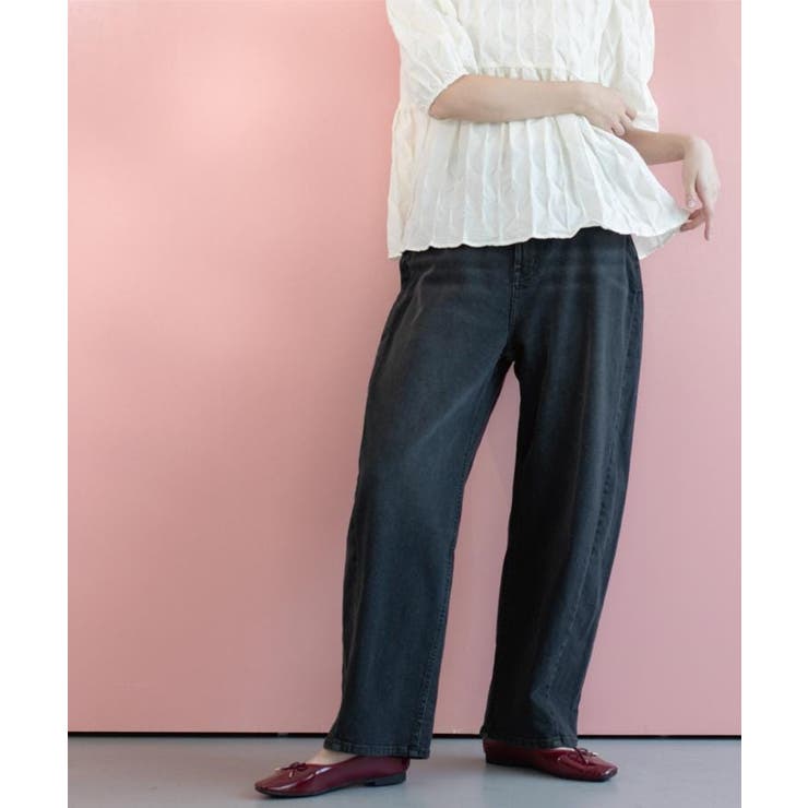 ストレッチバレルレッグデニム【洗濯機洗い可】 | OPAQUE.CLIP | 詳細画像3 