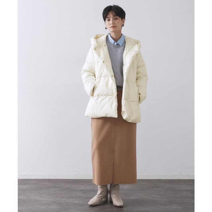 撥水フードミドルダウンコート【防風/抗菌防臭/洗濯機OK】《S～LL》 | OPAQUE.CLIP | 詳細画像24 