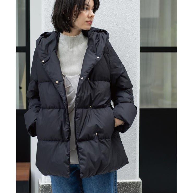 撥水フードミドルダウンコート【防風/抗菌防臭/洗濯機OK】《S～LL》 | OPAQUE.CLIP | 詳細画像12 