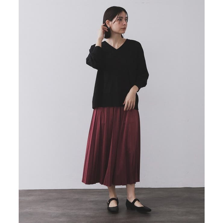 フェイクスウェードプリーツスカート【静電気防止加工/洗濯機OK】 | OPAQUE.CLIP | 詳細画像66 
