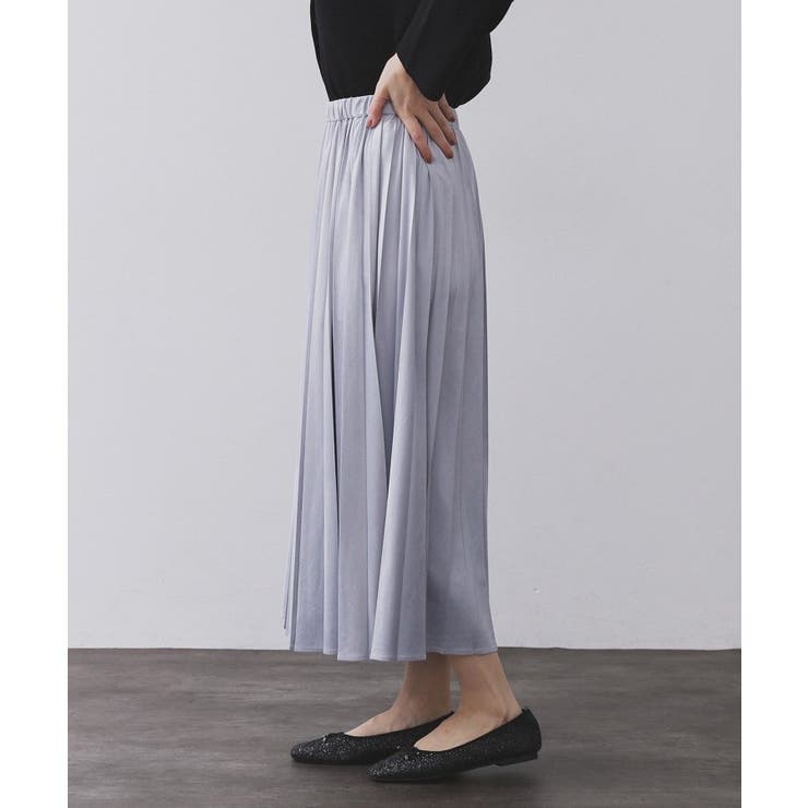 フェイクスウェードプリーツスカート【静電気防止加工/洗濯機OK】 | OPAQUE.CLIP | 詳細画像70 