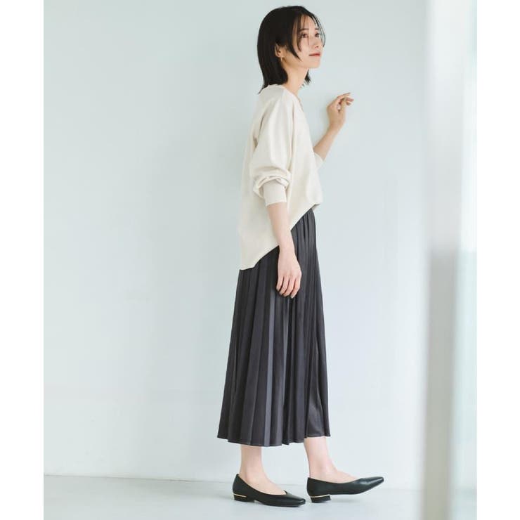 フェイクスウェードプリーツスカート【静電気防止加工/洗濯機OK】 | OPAQUE.CLIP | 詳細画像41 