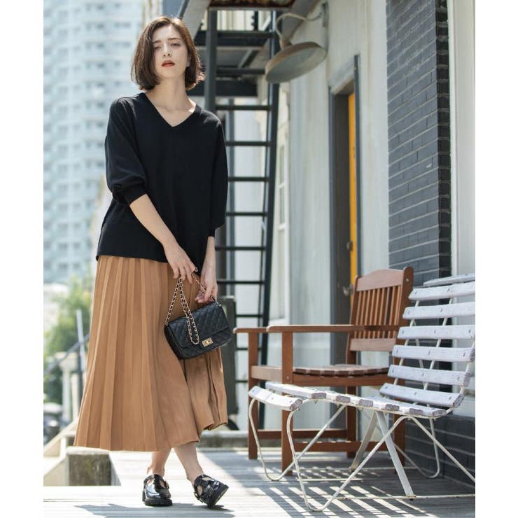 フェイクスウェードプリーツスカート【静電気防止加工/洗濯機OK】 | OPAQUE.CLIP | 詳細画像17 