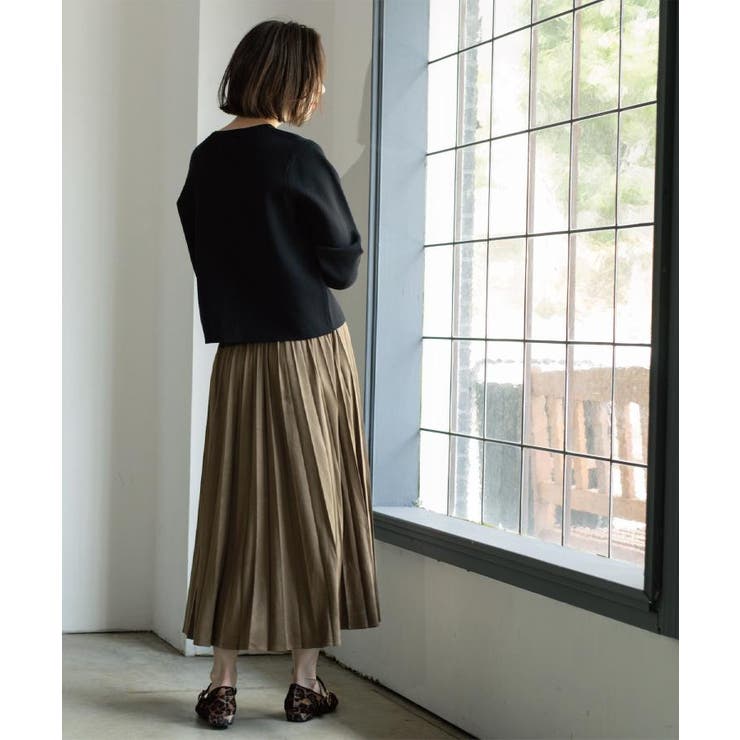 フェイクスウェードプリーツスカート【静電気防止加工/洗濯機OK】 | OPAQUE.CLIP | 詳細画像29 