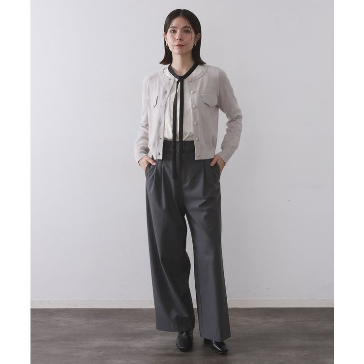 モールニットクルーカーディガン【洗濯機OK】 | OPAQUE.CLIP | 詳細画像10 