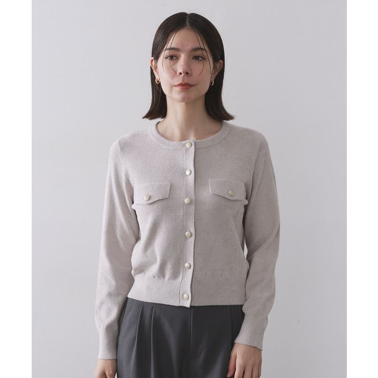 モールニットクルーカーディガン【洗濯機OK】 | OPAQUE.CLIP | 詳細画像13 