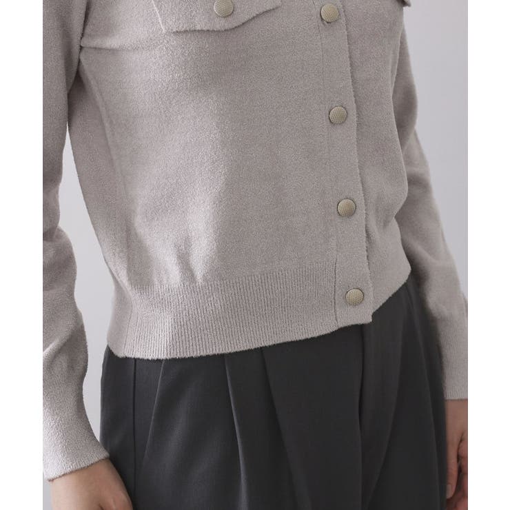 モールニットクルーカーディガン【洗濯機OK】 | OPAQUE.CLIP | 詳細画像18 