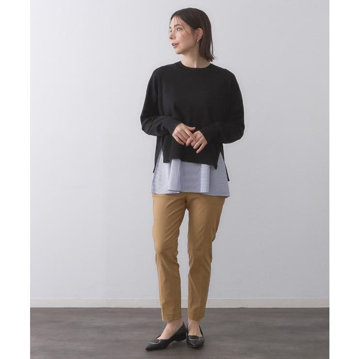 《SS-LLサイズ》ハイストレッチイージースティックパンツ【洗濯機洗い可】 | OPAQUE.CLIP | 詳細画像7 