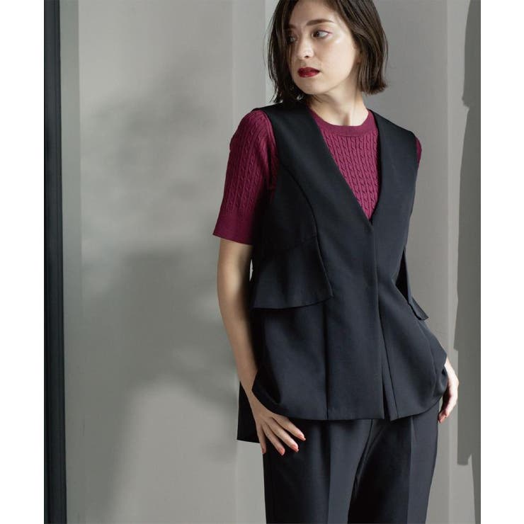 フリルペプラムジレ/セットアップ対応可【洗濯機洗い可】 | OPAQUE.CLIP | 詳細画像1 