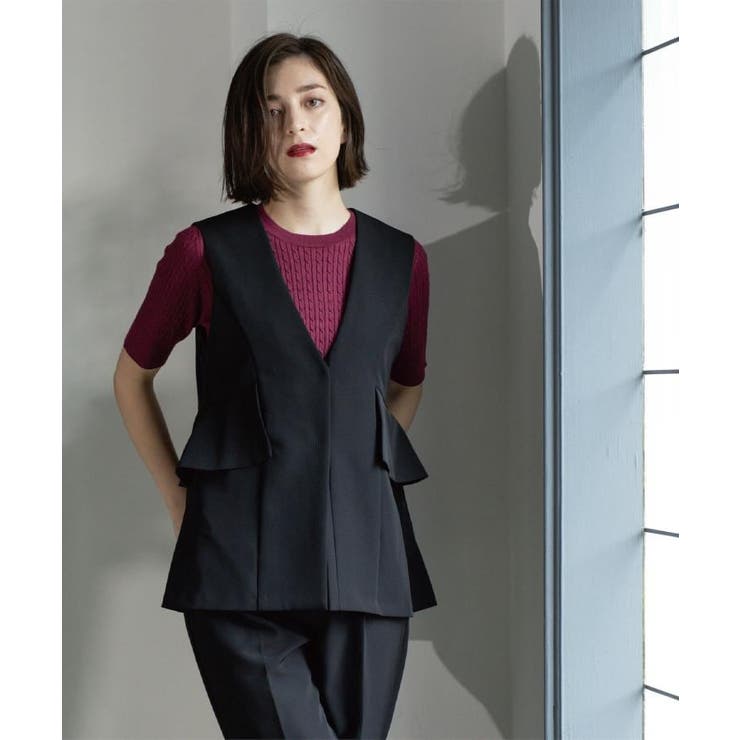 フリルペプラムジレ/セットアップ対応可【洗濯機洗い可】 | OPAQUE.CLIP | 詳細画像2 