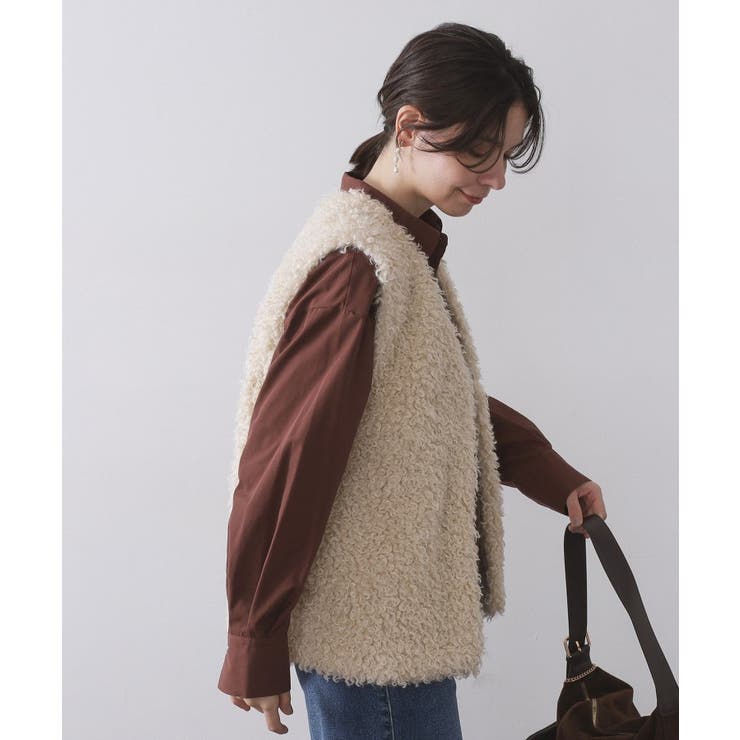 カーリーフェイクファーベスト【洗濯機OK】 | OPAQUE.CLIP | 詳細画像1 