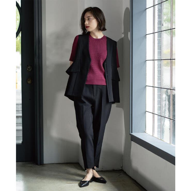 ステップヘムテーパードパンツ/セットアップ対応可【洗濯機洗い可】 | OPAQUE.CLIP | 詳細画像2 