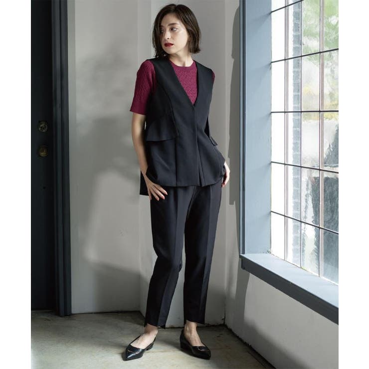 ステップヘムテーパードパンツ/セットアップ対応可【洗濯機洗い可】 | OPAQUE.CLIP | 詳細画像3 