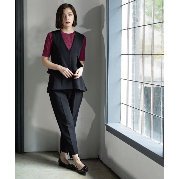 ステップヘムテーパードパンツ/セットアップ対応可【洗濯機洗い可】 | OPAQUE.CLIP | 詳細画像5 