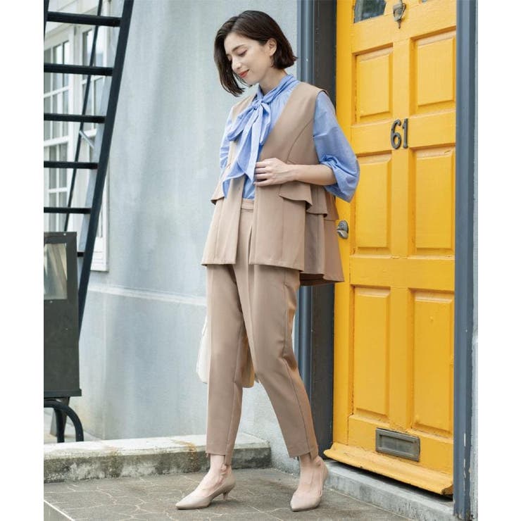 ステップヘムテーパードパンツ/セットアップ対応可【洗濯機洗い可】 | OPAQUE.CLIP | 詳細画像8 