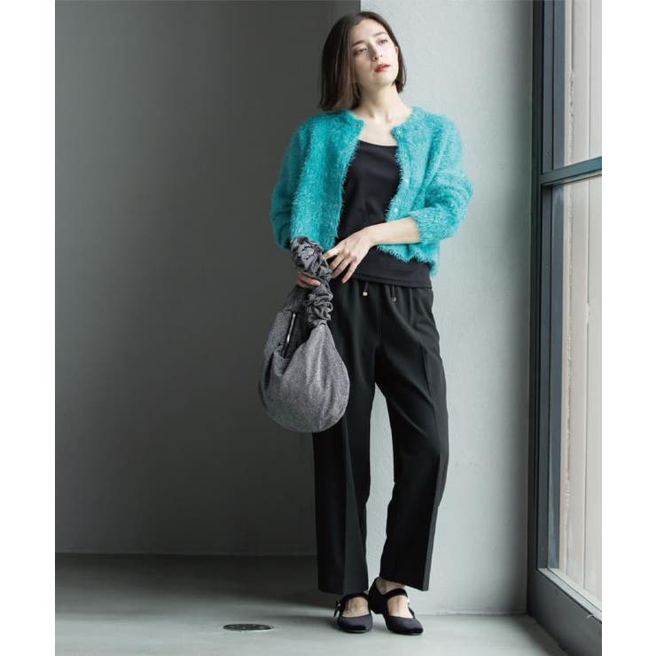 ウォームタッチ イージーワイドパンツ【洗濯機洗OK/ストレッチ】≪SS～LL≫ | OPAQUE.CLIP | 詳細画像12 