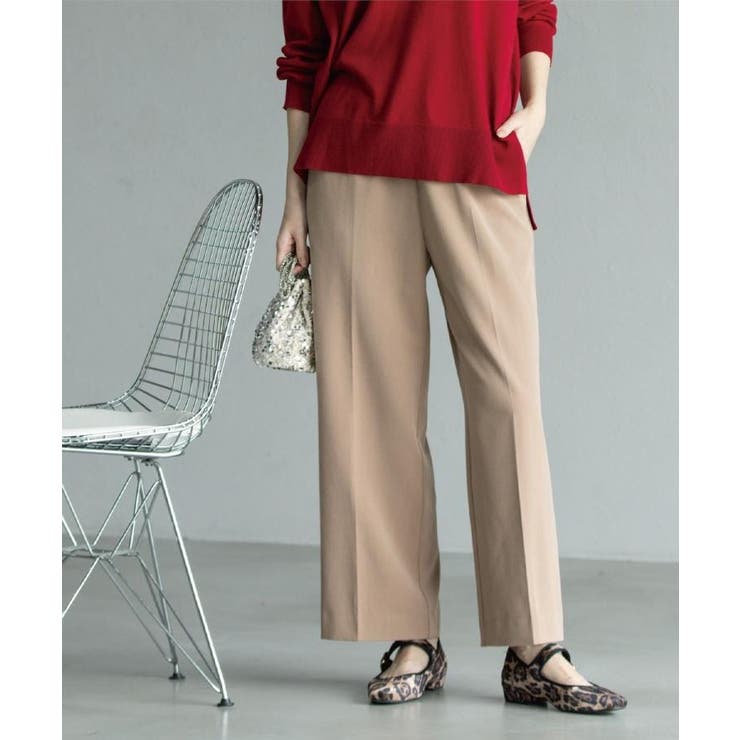 キャメルブラウン(041) | ウォームタッチ イージーワイドパンツ【洗濯機洗OK/ストレッチ】≪SS～LL≫ | OPAQUE.CLIP