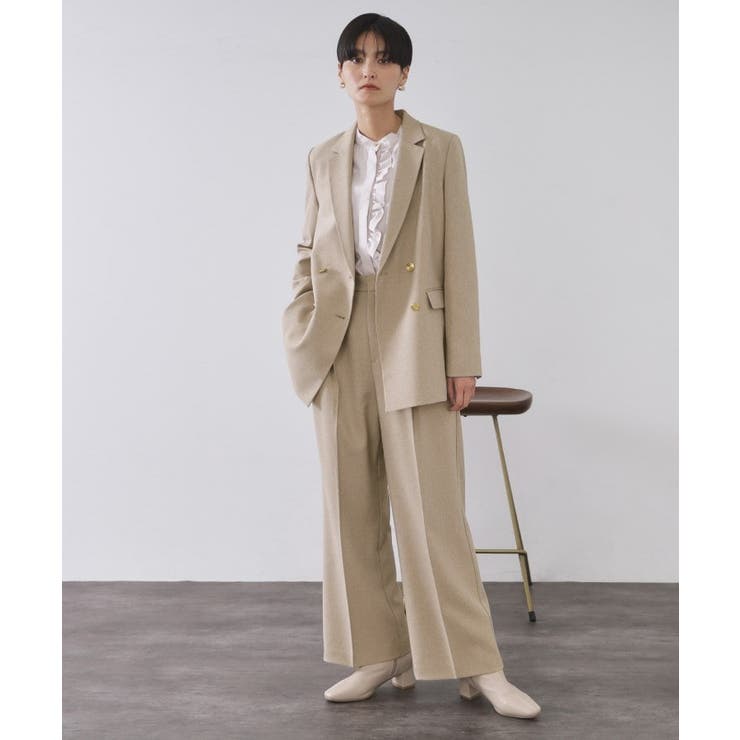 ストレッチダブルブレストテーラードジャケット/セットアップ対応可【洗濯機OK】 | OPAQUE.CLIP | 詳細画像9 