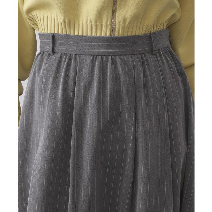 ピンストライプレイヤード風フレアスカート【洗濯機洗い可】 | OPAQUE.CLIP | 詳細画像12 