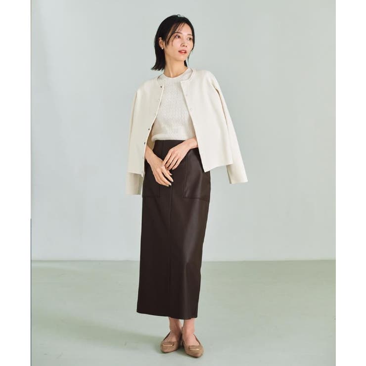 ケーブルハーフスリーブニット【UVケア/洗濯機OK】《6col/S～LL》 | OPAQUE.CLIP | 詳細画像42 